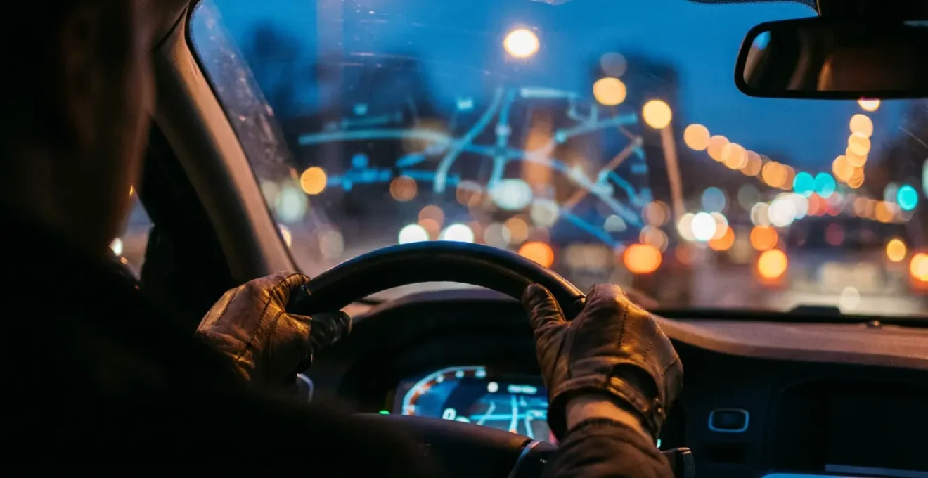 Vue du conducteur avec projection HUD sur pare-brise